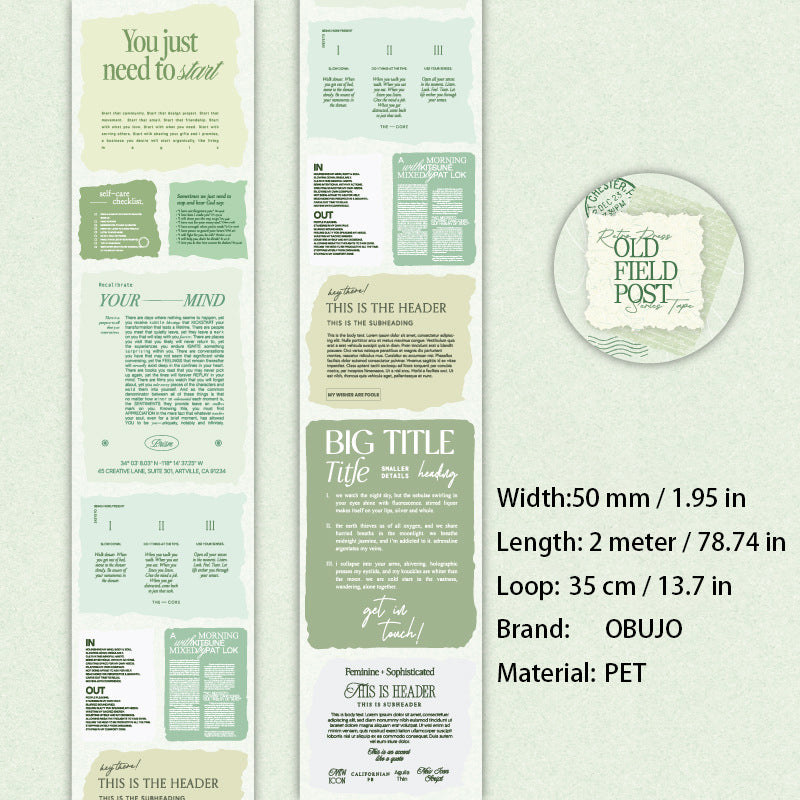 1 Roll Vintage Quote Journal Stickers FGBKP