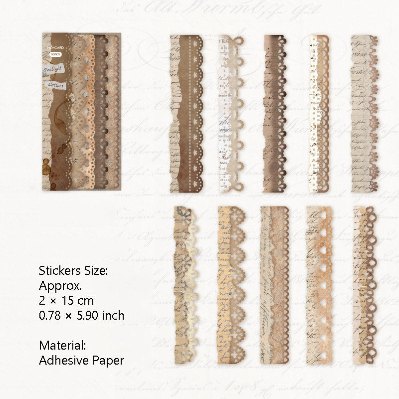 10 Pcs Cutout Lace Stickers YRZZ
