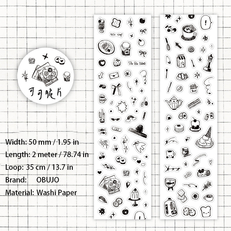 1 Roll Cute Planner Stickers Tape MNTY