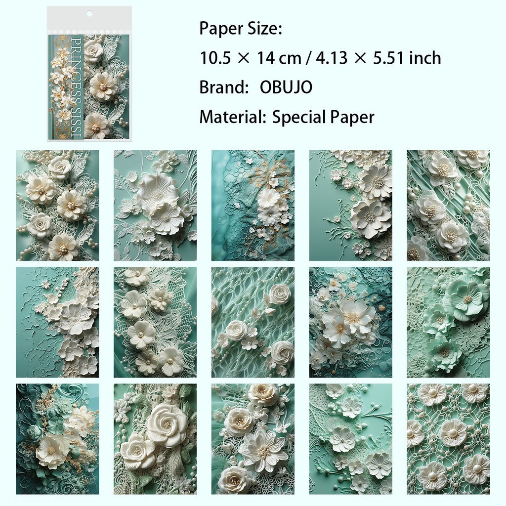 30 Sheets Rococo Themed Journal Paper FESGZ
