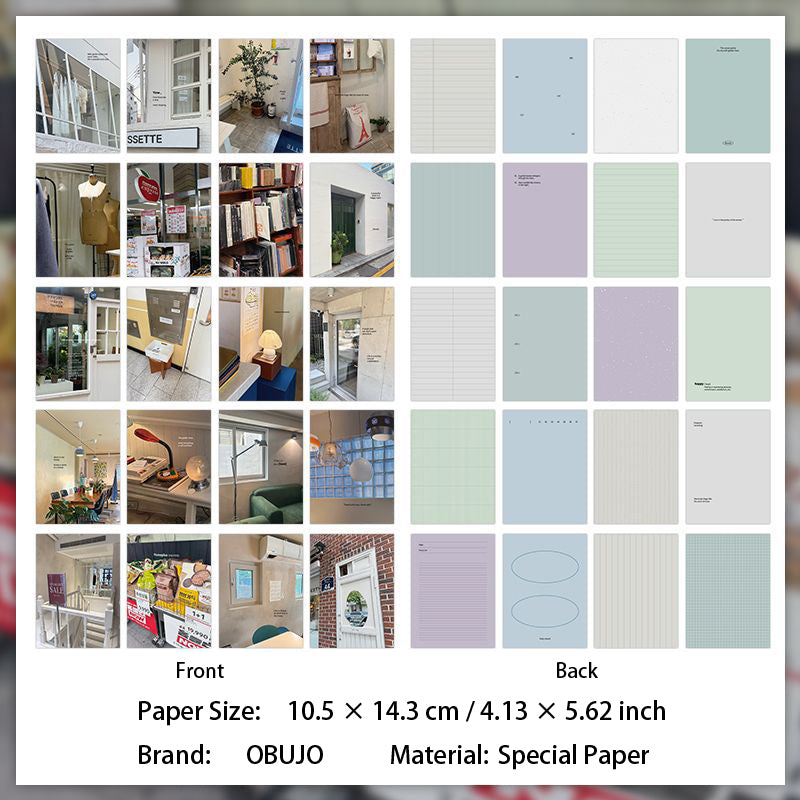 40 Pcs Aesthetic Journal Paper KRJX