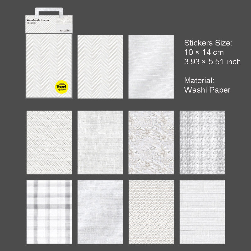 10 Pcs Cloth Texture Washi Stickers SGBZS