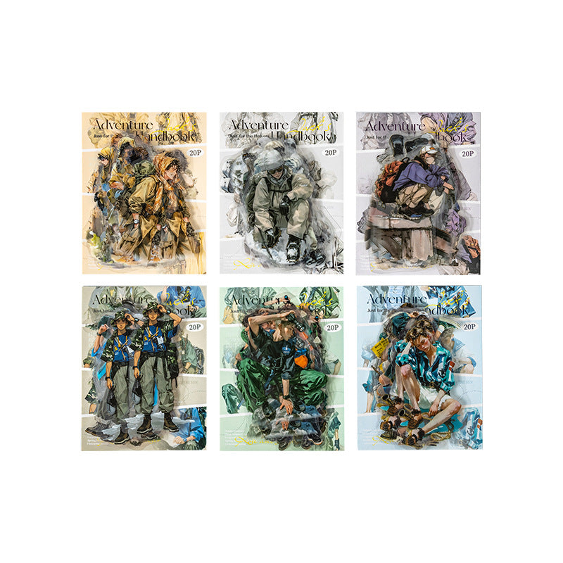 20 Pcs Adventure Boy PET Stickers TXSC