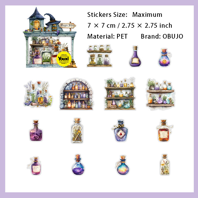 15 Pcs Magical Potion PET Stickers MFYF