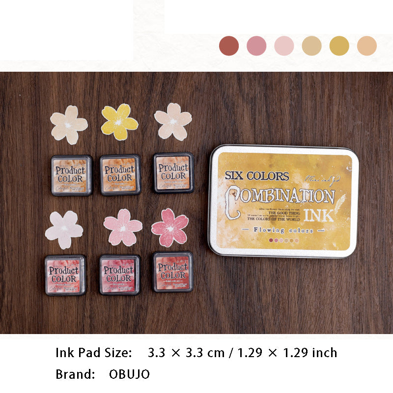 6 Pcs Watercolor Ink Pad Set LDSC