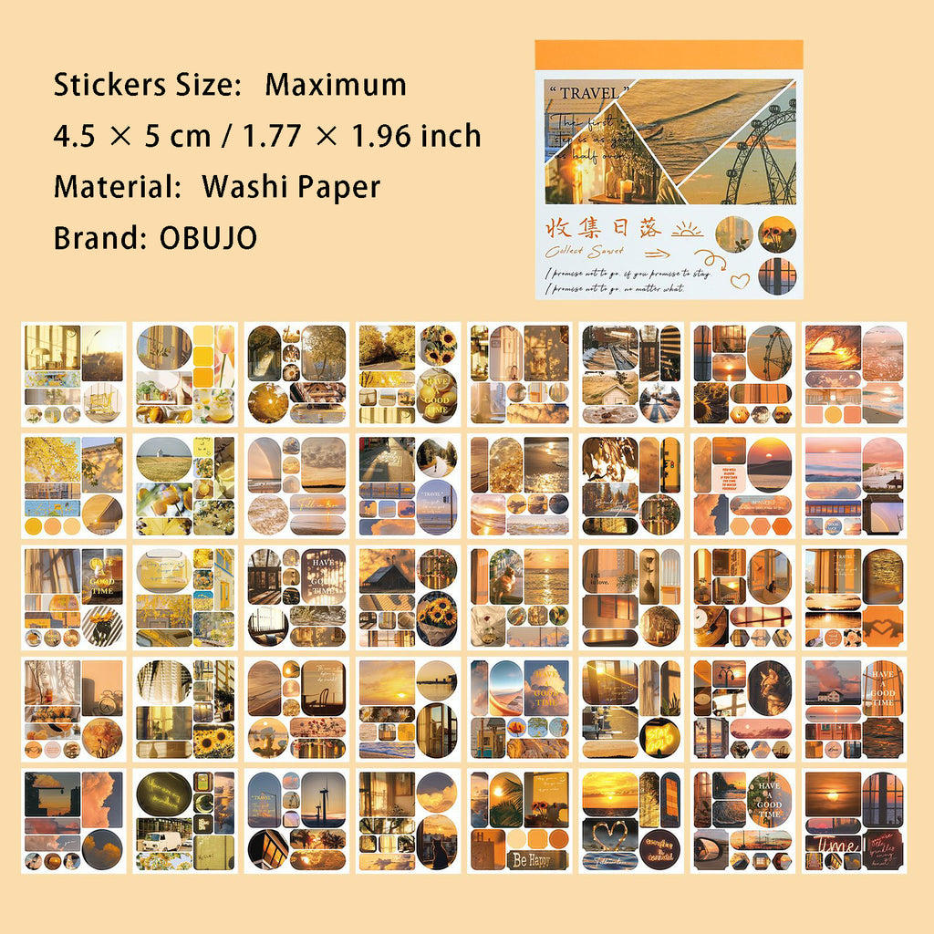 40 Sheets Aesthetics Washi Stickers Book SZLKDF
