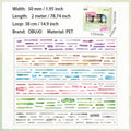 6 Rolls Waterclor Words Sentence Stickers Tapes Set CHTTL