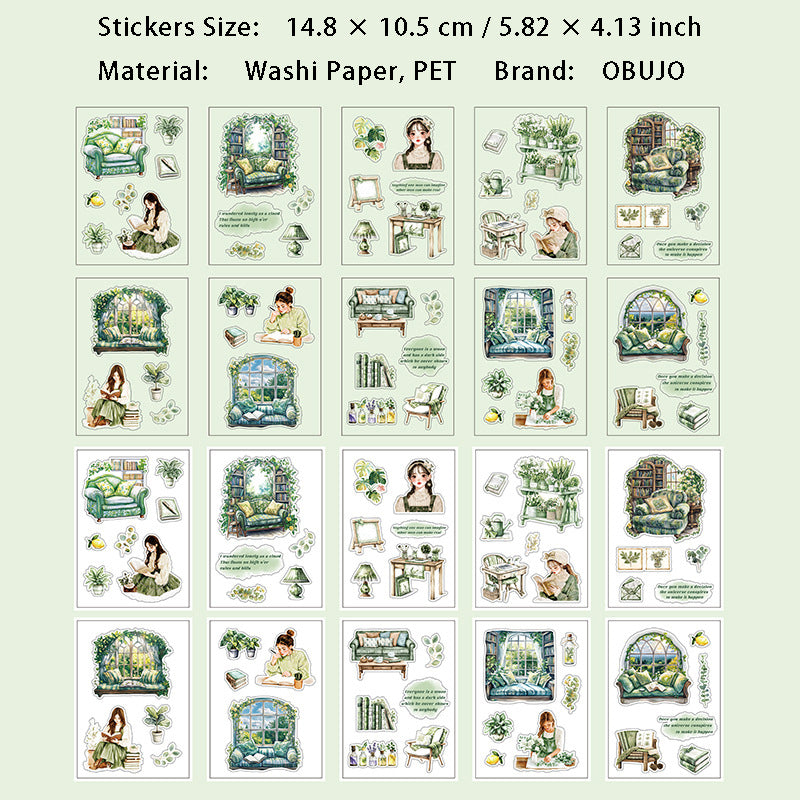 20 Sheets Daily Life Stickers Book XQXX