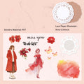 30 Pcs Lace Paper and Girl Stickers HYXL