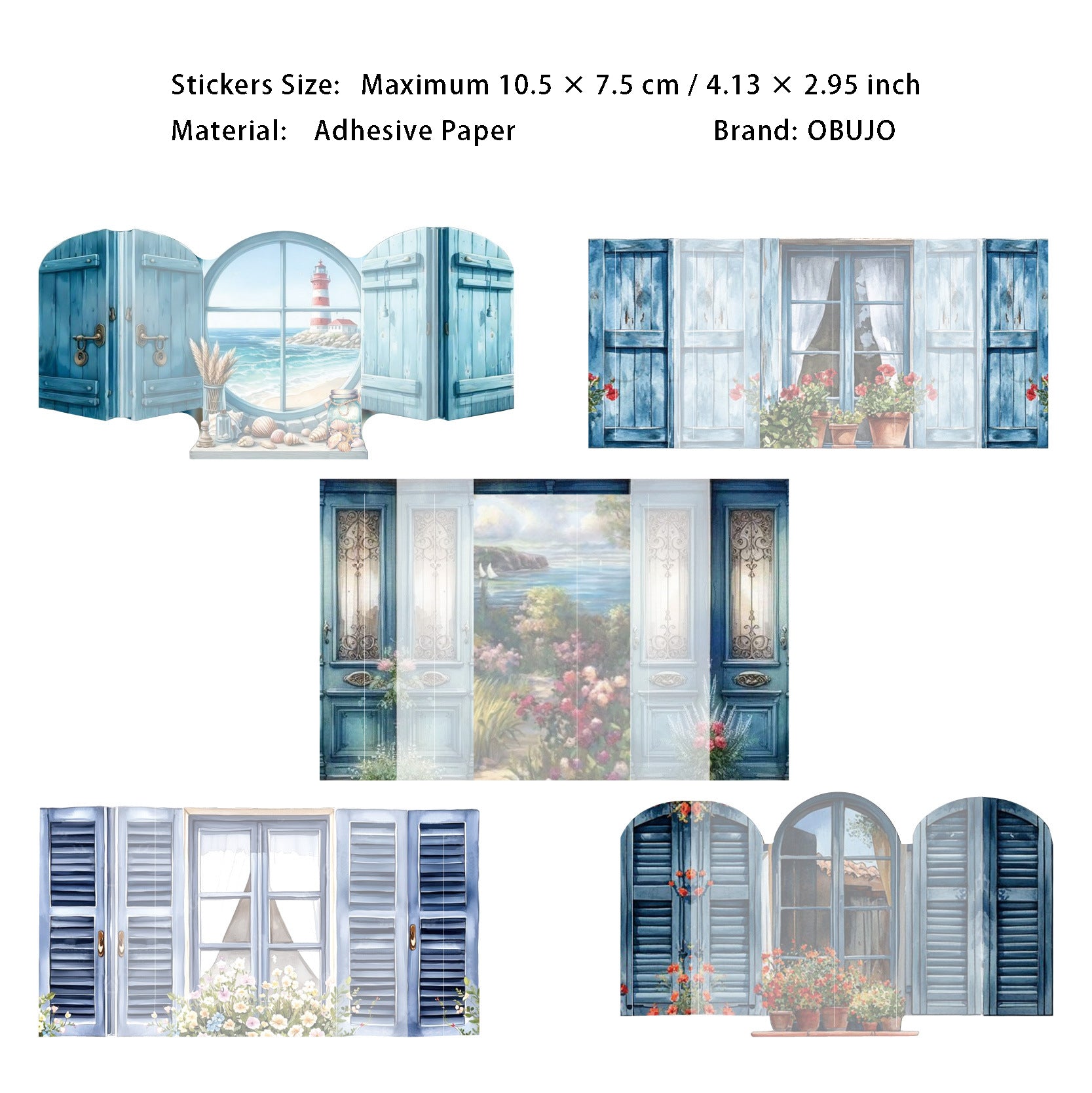 10 Pcs DIY Windows Stickers SGZC