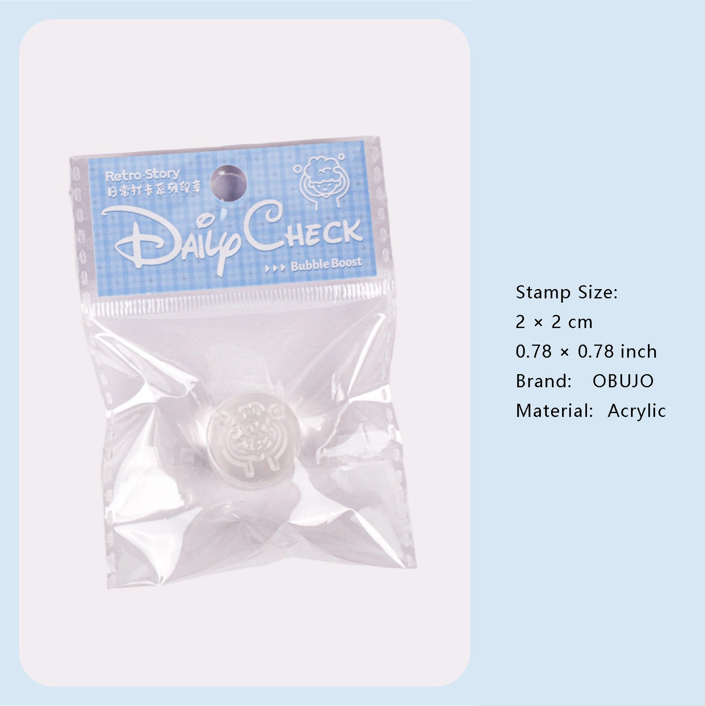 Cute Girl Daily Acrylic Stamp RCDK