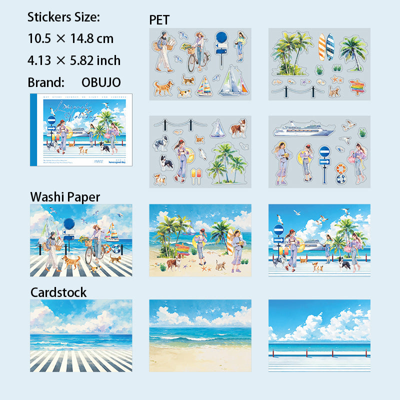 10 Sheets Holiday Theme Stickers Book YXJR