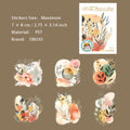 6 Pcs Watercolor Leaf PET Stickers WSHG