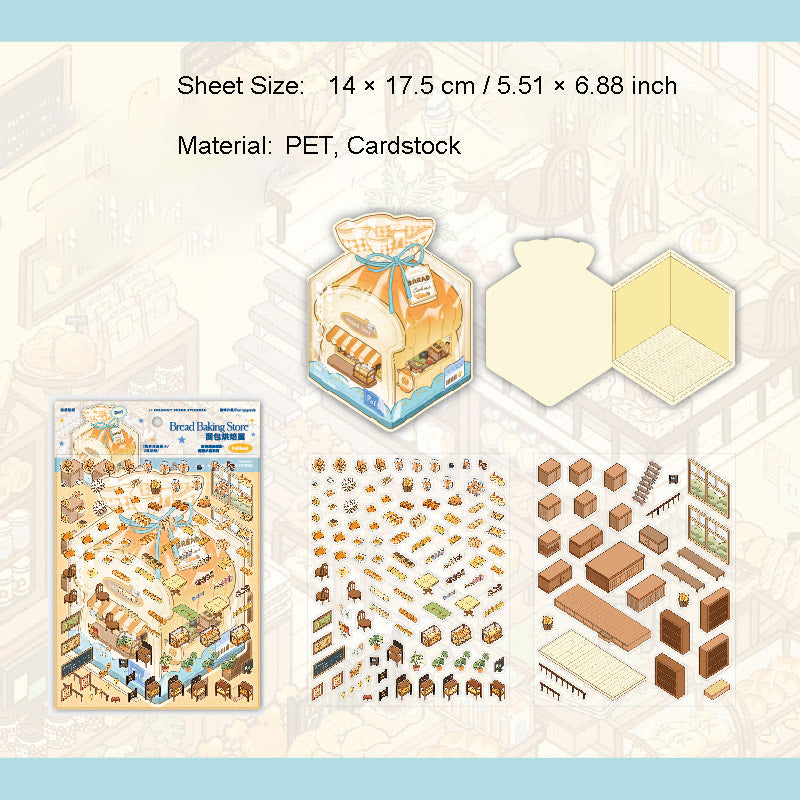 3D Shop Scene Stickers Kit WSXD