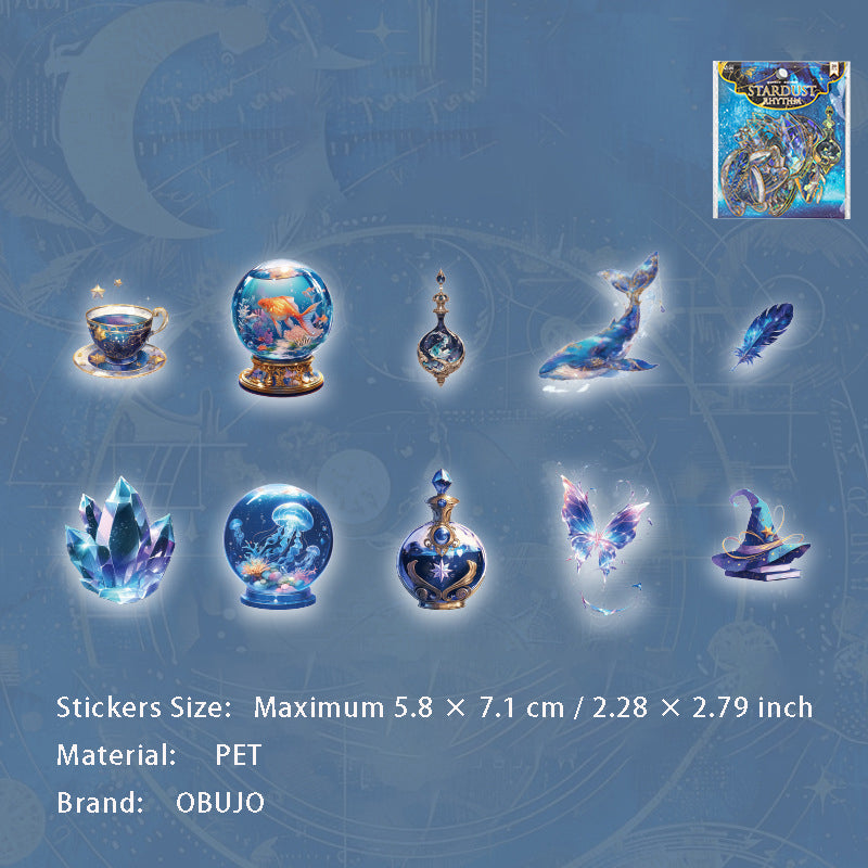 20 Pcs Maigc Theme PET Stickers MFSK