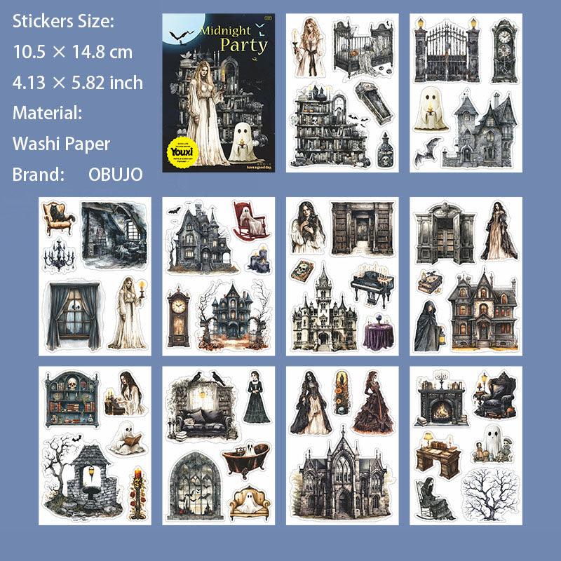 20 Pcs Halloween Theme Stickers Book WYPD