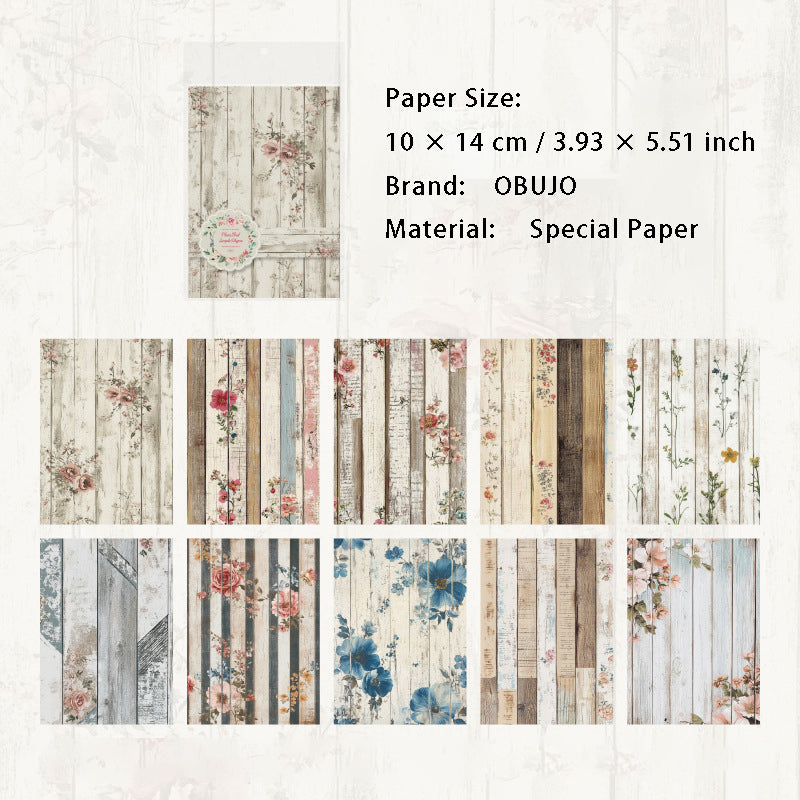 30 Pcs Wooden Color Scrapbook Paper MSZJ