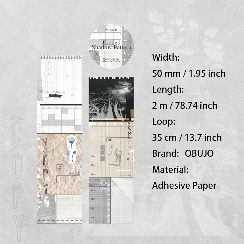 1 Roll Vitnage Collage Stikcers Tape ZJPTG