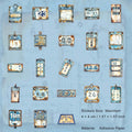 46 Pcs Vintage Lable Stickers JJSMM