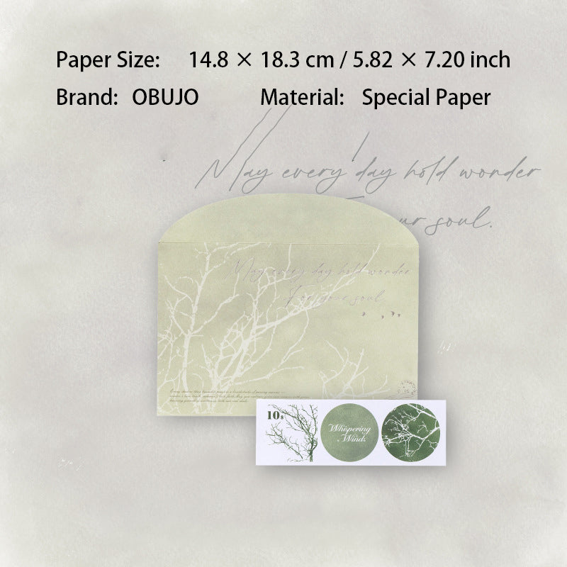 1 Pcs Sliver Foil Envelope with Wax Seal Stickers JMRM