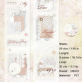1 Roll Lace Theme PET Stickers Tape SMWR