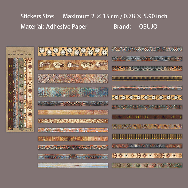 25 Pcs Vintage Journal Stickers JZDL