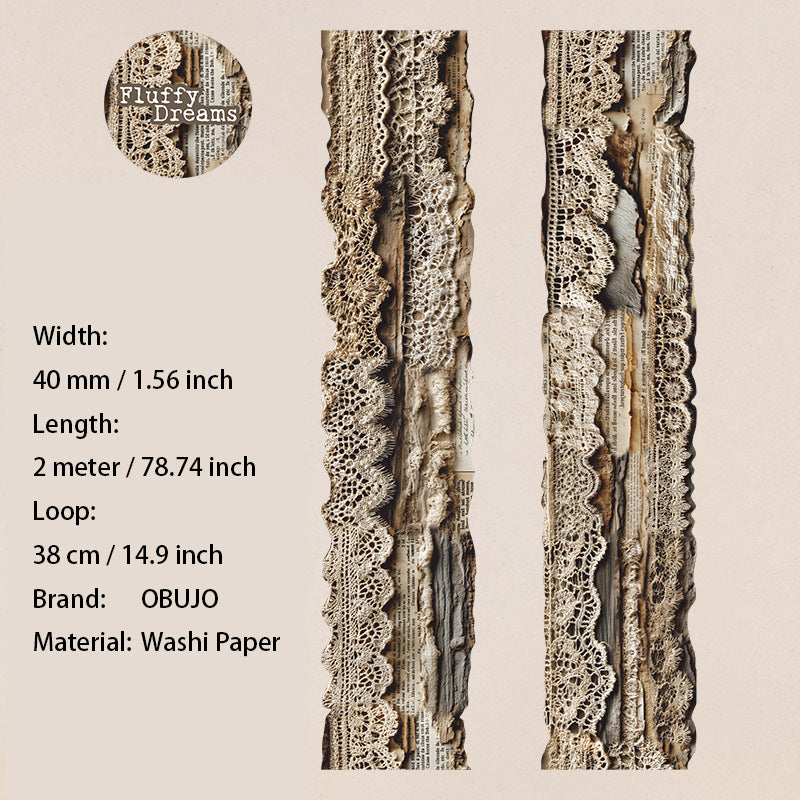 1 Roll Vintage Lace Washi Tape XLMJ