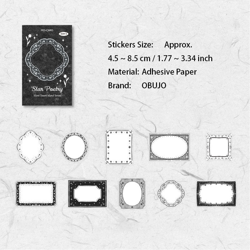 30 Pcs Vintage Notepad Stickers WSHD