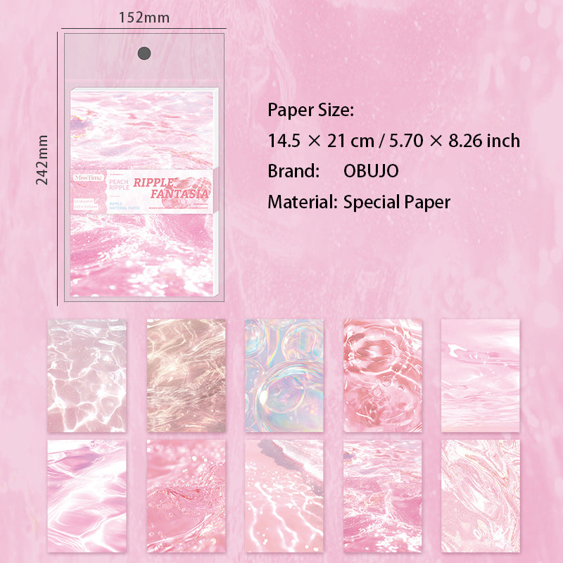 10 Sheets Water Texture Journal Paper LJWY