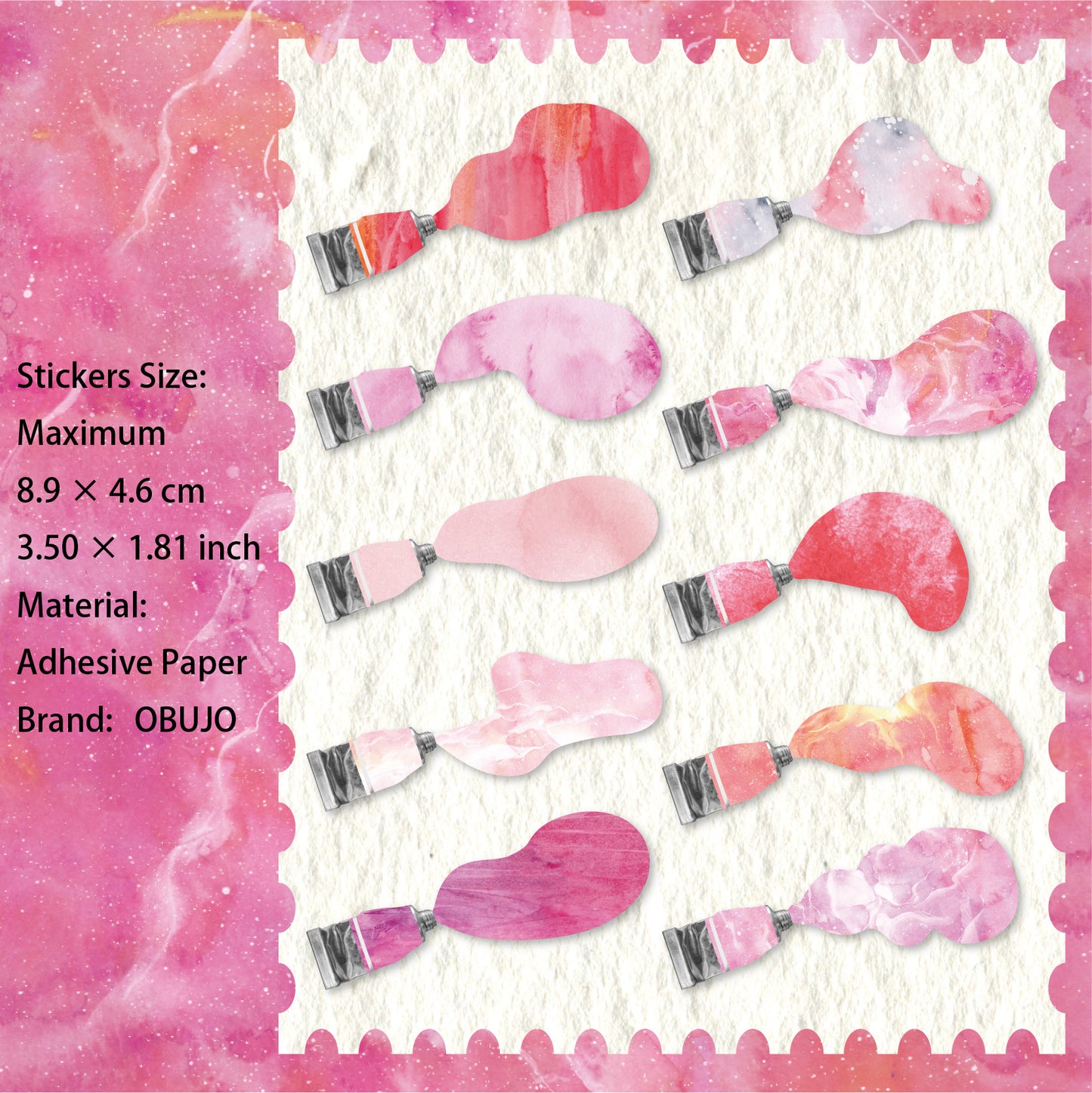 20 Pcs Paint Themed Stickers YLXL