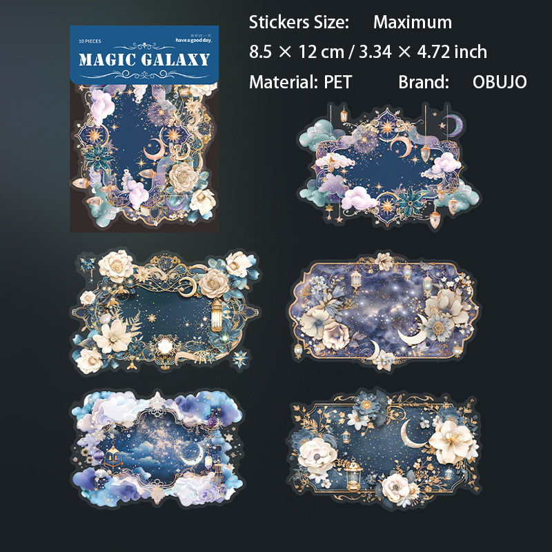 10 Pcs Fantasy Magic PET Stickers MFXH