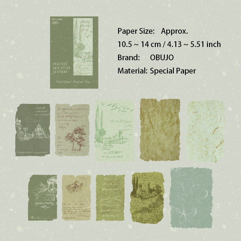 20 Pcs Vintage Junk Journal Paper DYSJ