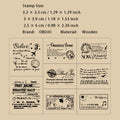 8 Pcs Vintage Wooden Stamp Kit MGYJ