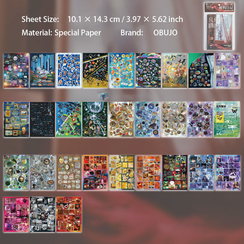 30 Sheets Galaxy Themed Stickers JGRJ