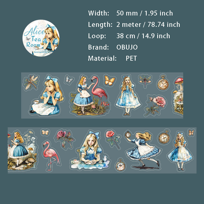 1 Roll Alice Theme PET Stickers Tape ALSCHJ
