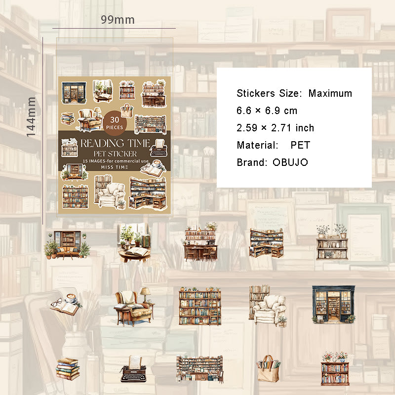 30 Pcs Home Household PET Stickers SGYJ