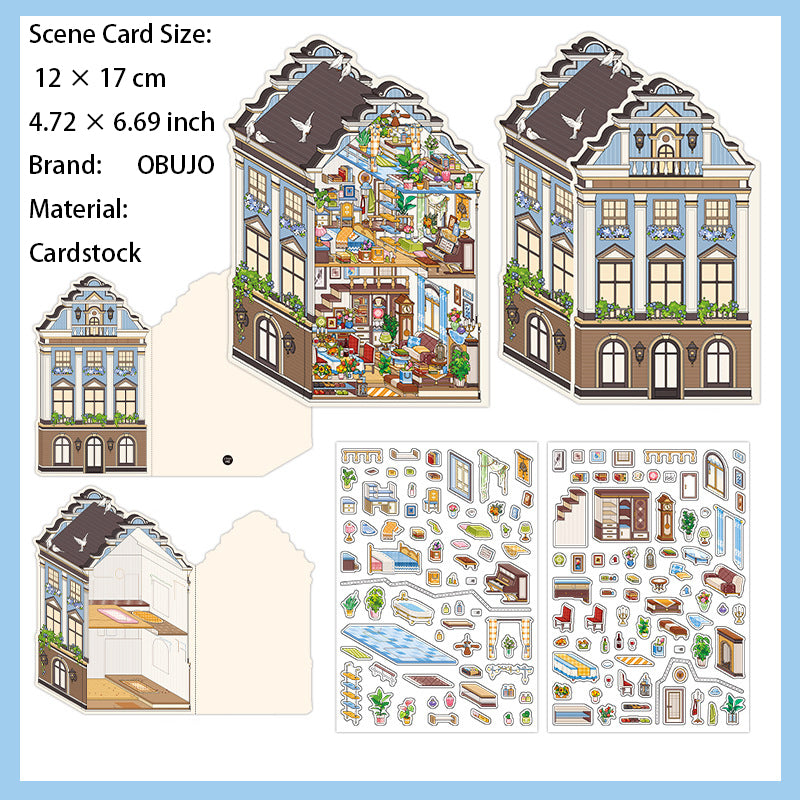 3D Loft Scene DIY Stickers Kit WDXW22