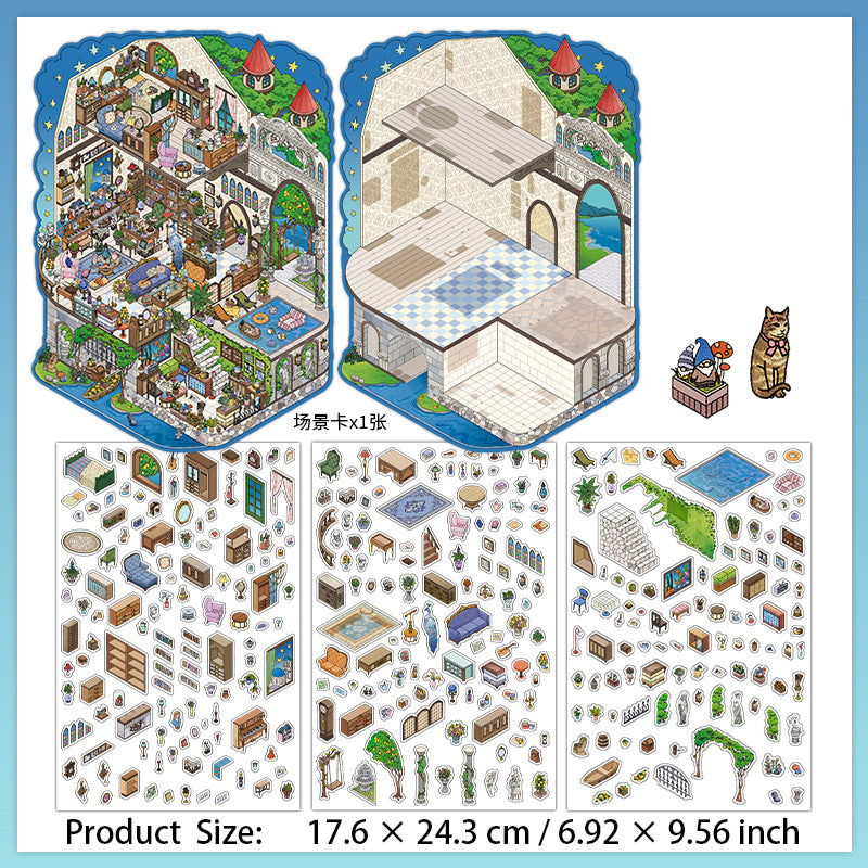 3D House Themed DIY Sickers Kit WDXW20