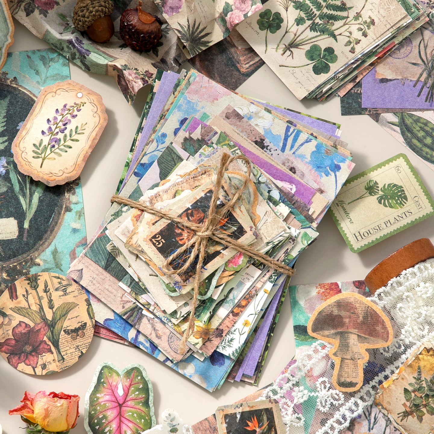 100PCS Botanical Nature Journal Paper VMP14