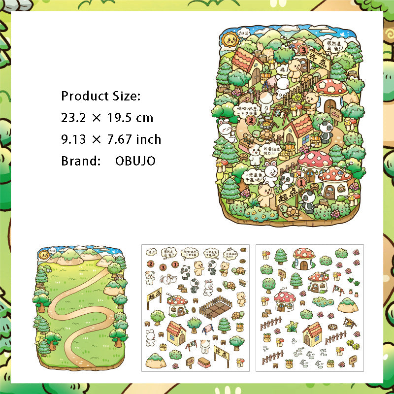 3D Scene DIY PET Stickers Kit THSJ