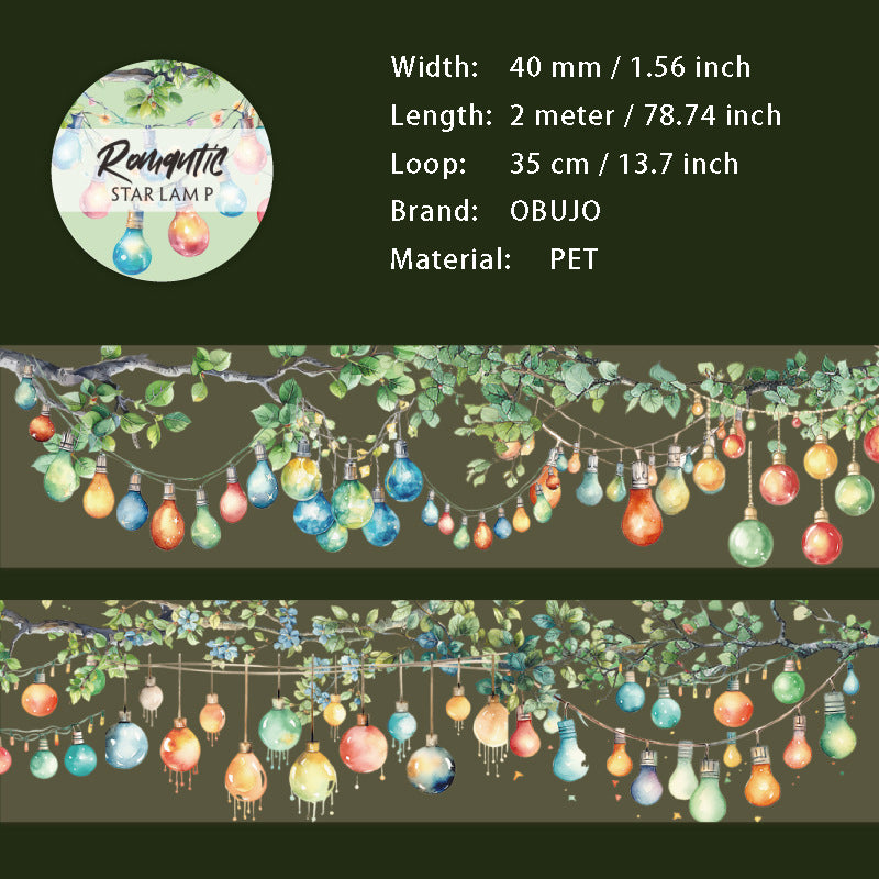 1 Roll Glitter Light Lamp PET Tape LMXD