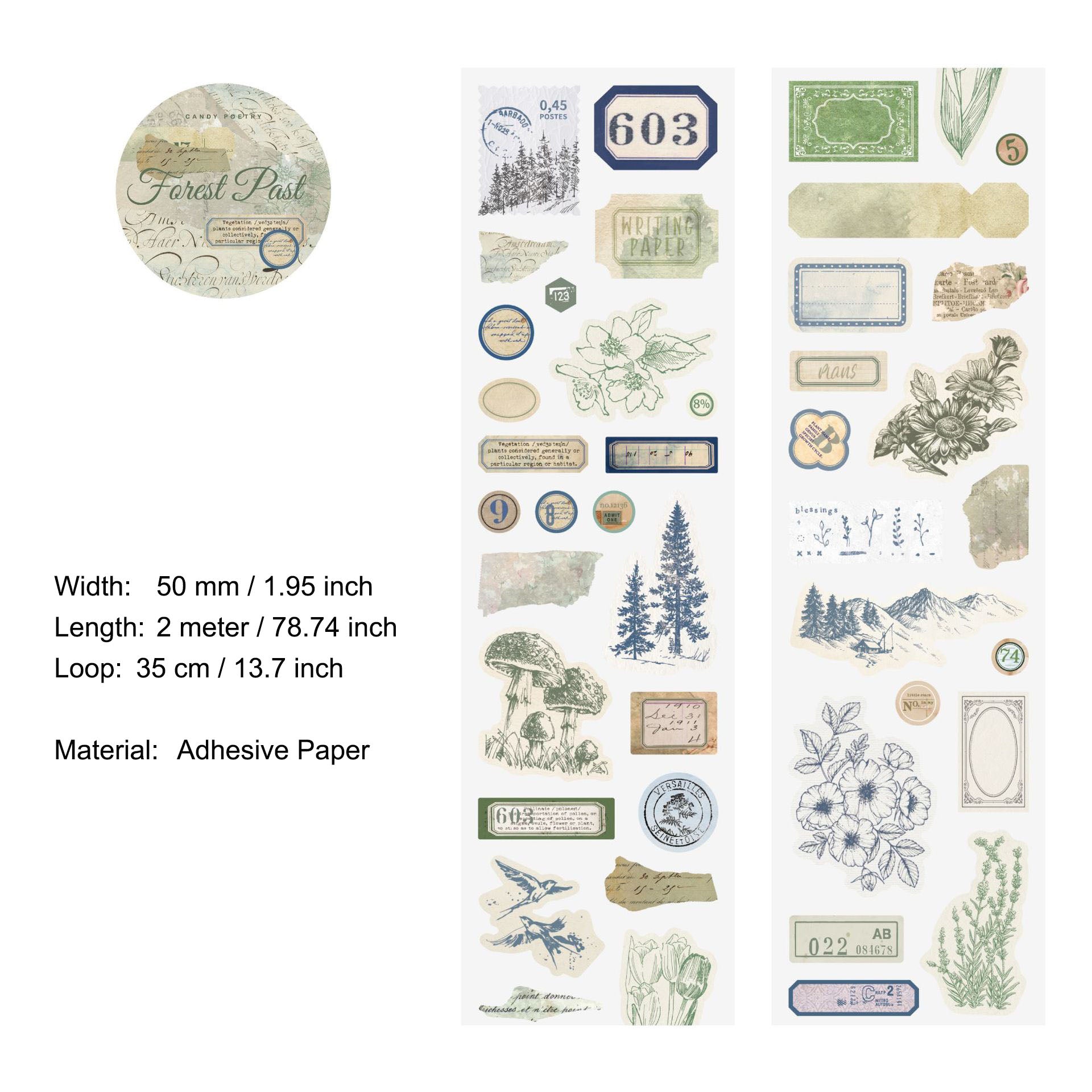 1 Roll Vintage Sticker Tape JSJWY