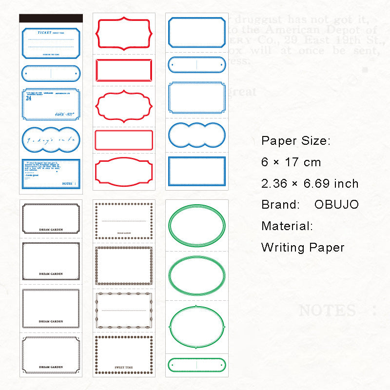30 Sheets Vintage Notepad LLBJ