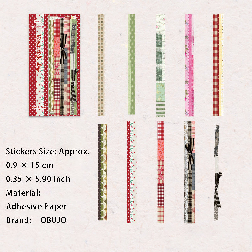20 Pcs Vintage Floral Border Stickers BYHB