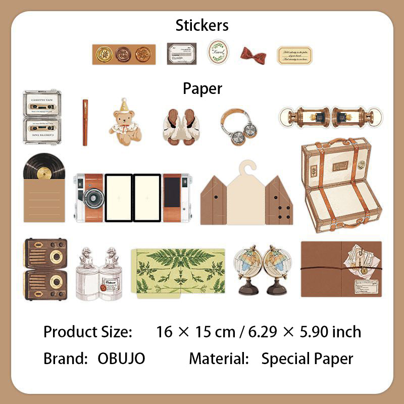 20 Pcs Household Items Journal Paper and Stickers XXMC