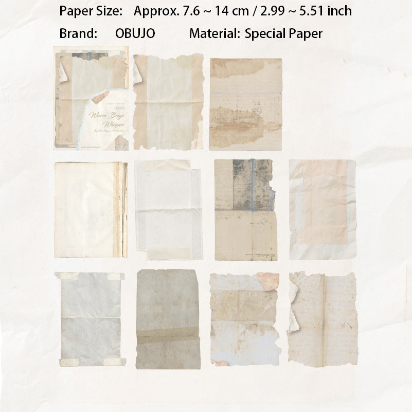 20 Pcs Vintage Basic Junk Journal Paper WRZP