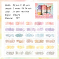 6 Rolls Watercolor PET Stickers Tape DCLY