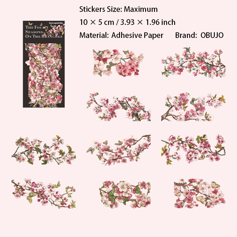 20 Pcs Seasonal Branches Stickers ZYSJ