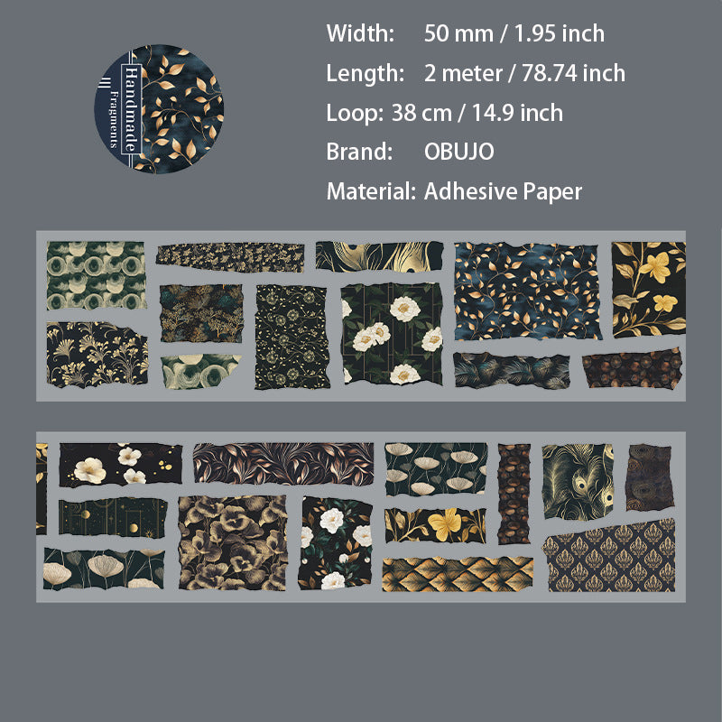 1 Roll Vintage Floral Stickers Tape SZSY