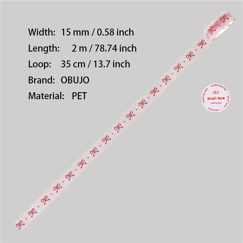 1 Roll Red Themed PET Tape FHXZ